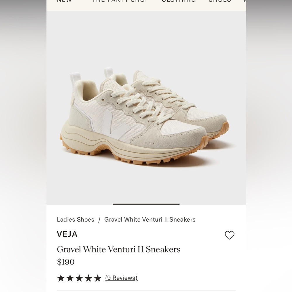 Veja Gravel White Venturi II Sneakers size 40 Euro Size 9 US